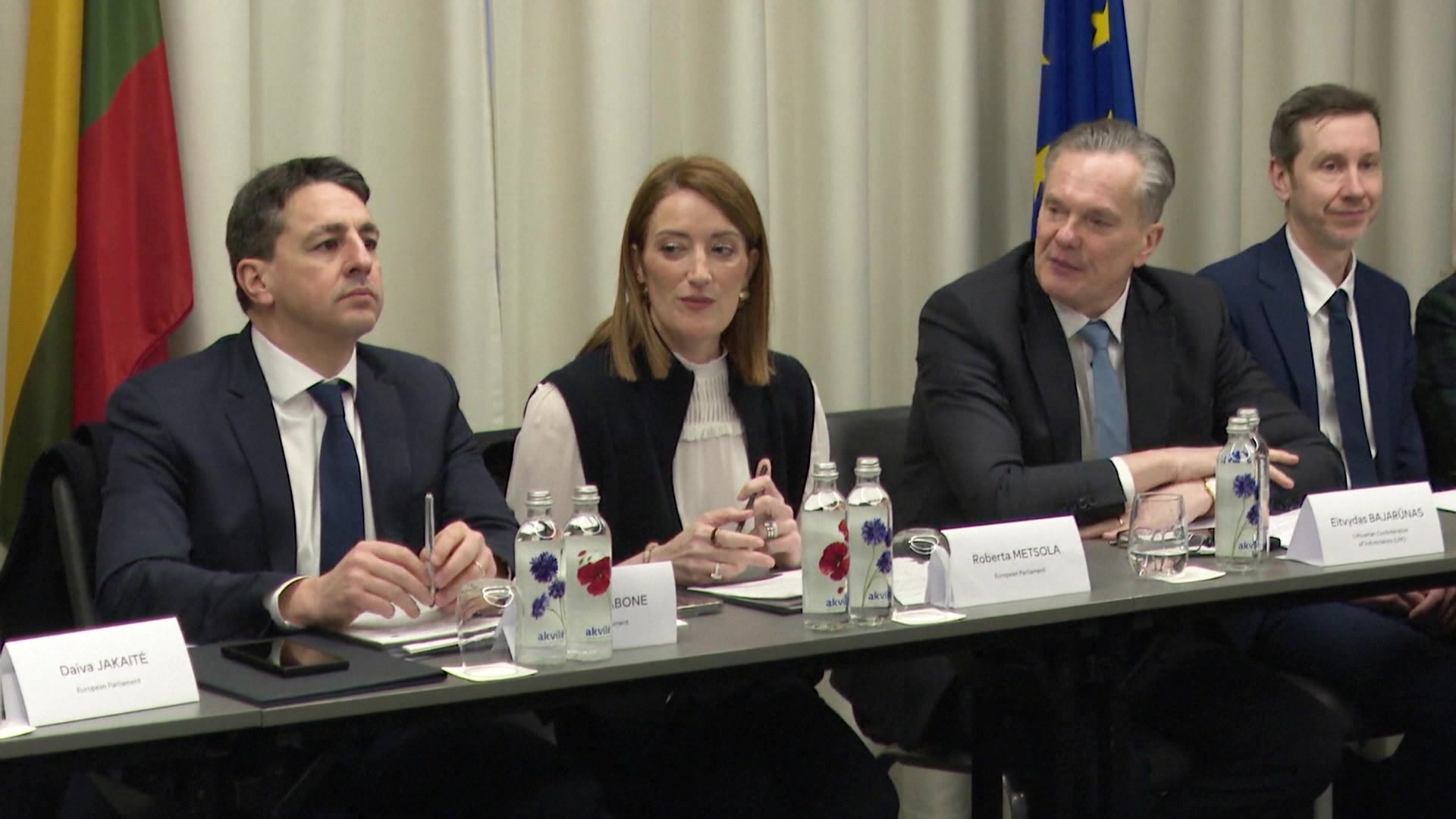 Official visit by Roberta METSOLA, EP President, to Vilnius (Lithuania): meeting with Leaders of the Lithuanian Industrialist Association